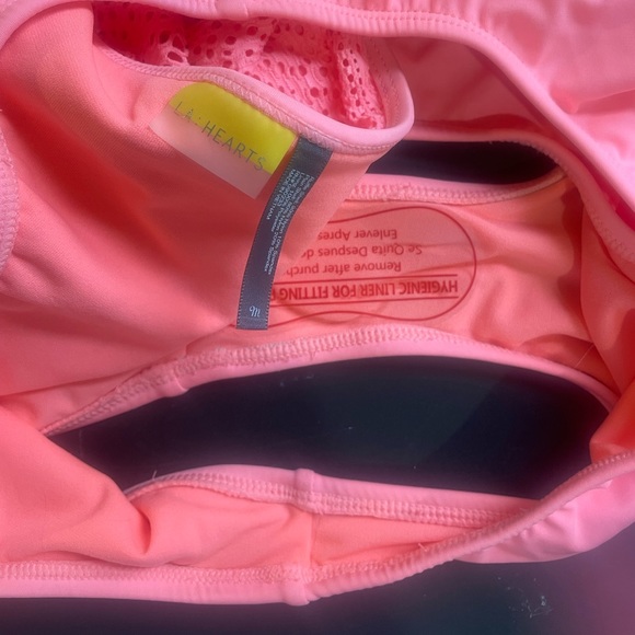 LA Hearts, Peach,Pink Monokini,bathing suit. Lace,Halter,Small - Picture 7 of 11